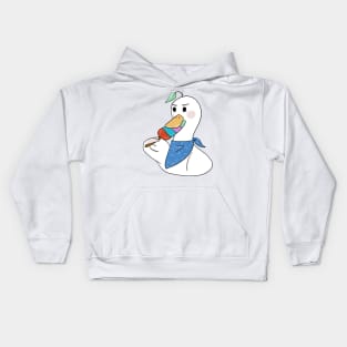 Doo Doo duck icream lover Kids Hoodie